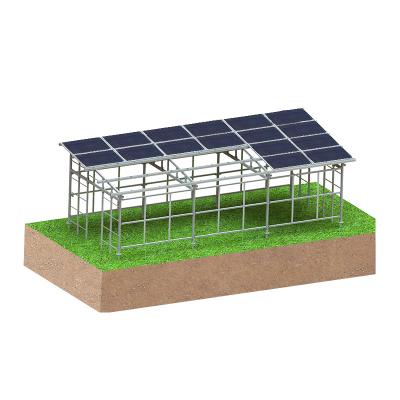Sistema de montaje solar agrícola de invernadero