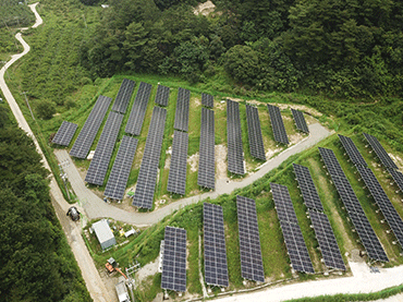 Sistema solar de cimentación de hormigón en Corea del Sur. 650KW