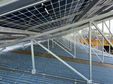 Sistema de montaje de techo de metal 128KW, Corea