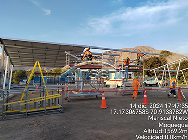Sistema de montaje de cocheras de aluminio, Perú