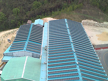 Proyecto de techo de metal solar 570kw, Corea