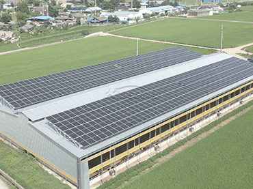 Sistema de montaje de techo de metal 128KW, Corea